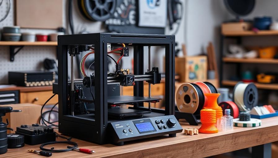 3D printer on a workbench