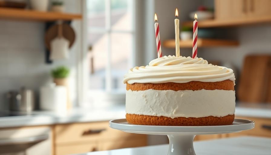Homemade celebration cake