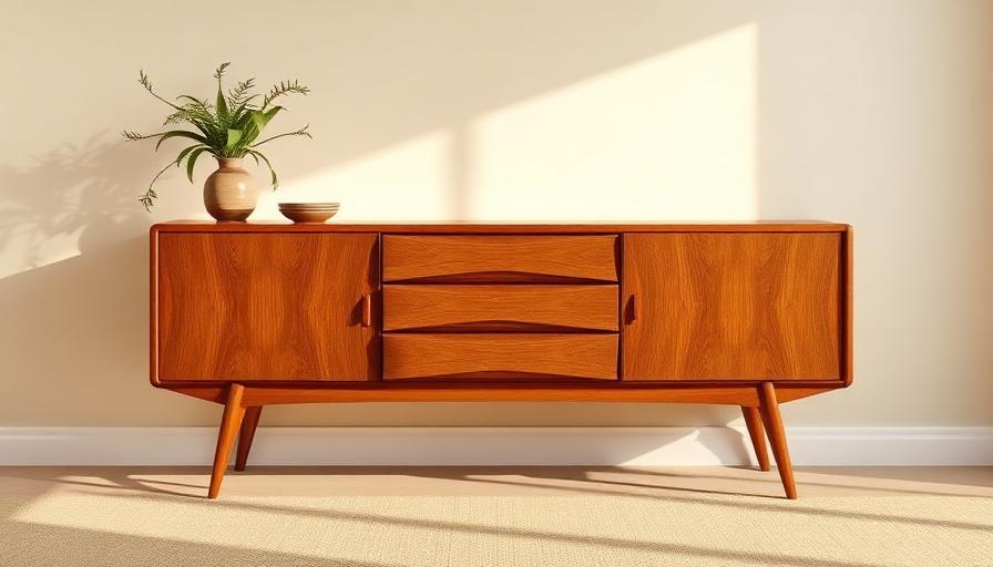 Mid-century walnut credenza