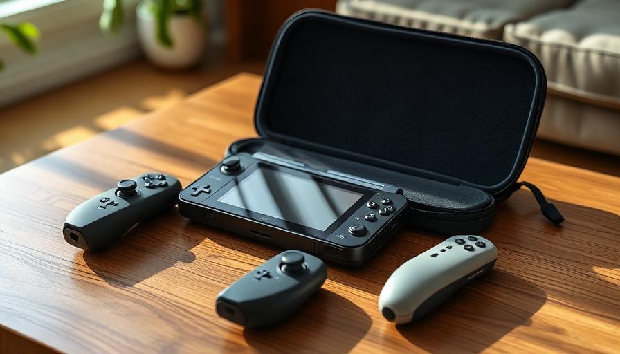 Handheld game console with case