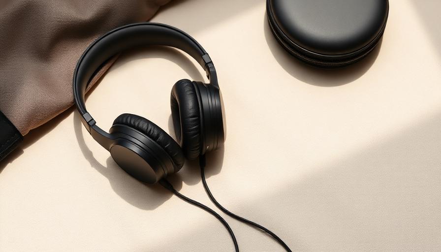 Over-ear headphones with case