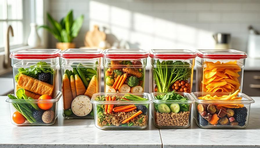 Meal prep containers on a counter