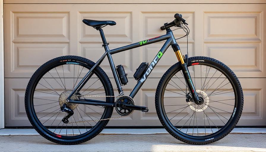 Mountain bike leaning on a garage wall