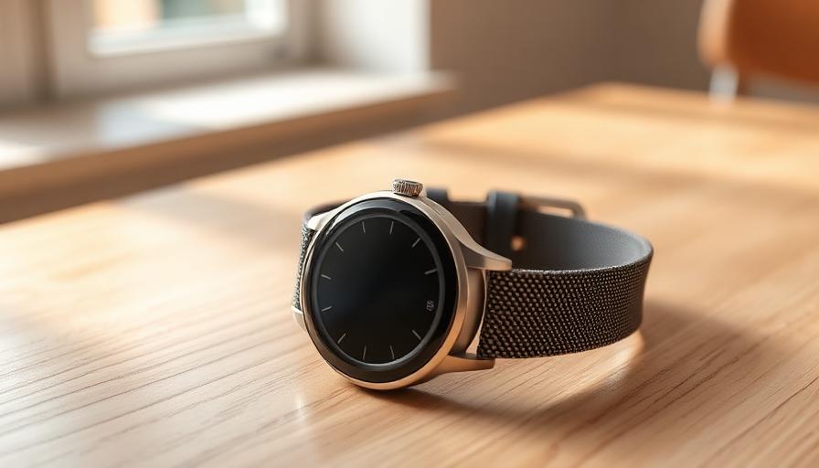 Smartwatch on a wooden table