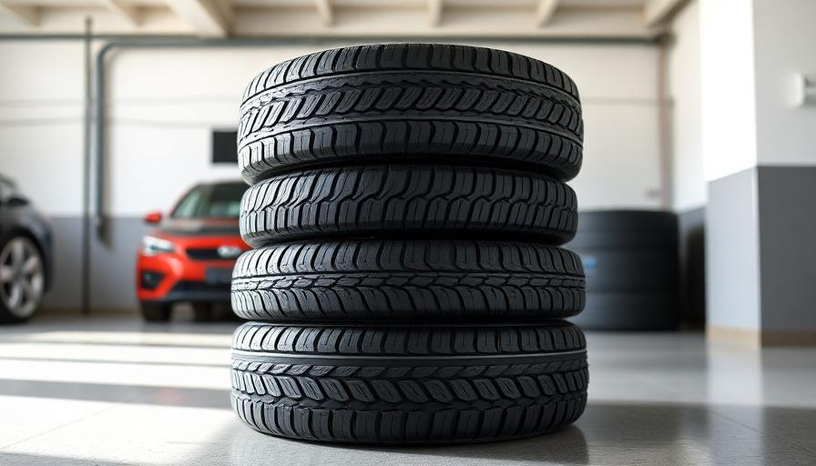 Stack of all-season car tires