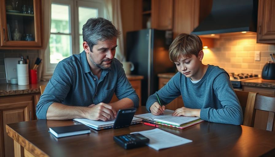 Tutor helping a student with math